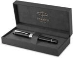Parker Duofold Classic F&uuml;ller | Schwarz mit palladium-beschichteten Zierteilen 
