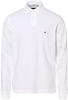 Tommy Hilfiger Herren Poloshirt Langarm Regular Basic, Weiß (White), L