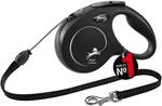 flexi&reg; Classic M Seil 5 m schwarz, Roll-Leine f&uuml;r Hunde bis 20 kg