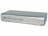 LINDY 39311 KVM HDMI Pro Audio USB 3.0 4 Ports Schwarz
