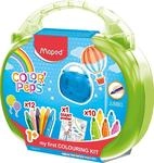 Maped M897416 - Malset KIDS-Box, Color'Peps, 12er Fasermaler mit Malbuch