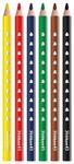 Pelikan Buntstifte-Set Silverino 6-teilig, dreieckig und dick, 6 Farben,...