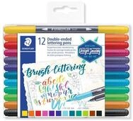 STAEDTLER 3004 Doppelfasermaler Handlettering &ndash; 12er Set | Dicke & d&uuml;nne...