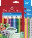 Faber-Castell - Buntstifte Set, 24 Farben mit Neonfarben | Ergonomische und