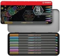 STABILO - Premium-Filzstift - Pen 68 metallic | 8er Metalletui