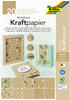 folia 48798 - Motivblock Kraftpapier Mix mit 10 Blatt Kraftpapier 120 g/m² und...