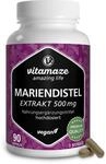 Mariendistel Kapseln hochdosiert, 500 mg in 1 Kapsel mit 80% Silymarin, 90...