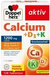 Doppelherz Calcium + Vitamin D3 + K | 1200 mg Calcium (pro 2 Tabletten) - plus