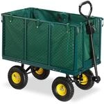 Relaxdays Gartenwagen, gro&szlig;er Bollerwagen mit klappabren Seitenteilen,