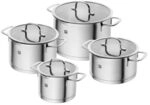 ZWILLING TrueFlow Kochtopf-Set 4-teilig mit Glas-Deckel, Induktionsgeeignet,
