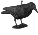 Relaxdays Taubenschreck Kr&auml;he, Dekofigur als Vogelscheuche, stehende Figur f&uuml;r