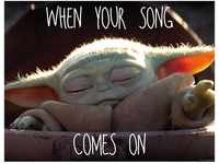 Komar 70 x 50 cm Star Wars Mandalorian The Child Music | Baby Yoda, Dekoration,