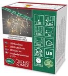 Konstsmide LED Tropfenlichterkette, 100 bernsteinfarbene Dioden, 3V Innentrafo,