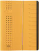 Elba Ordnungsmappe chic A4 aus Karton, 12 Fächer, gelb