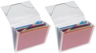 VELOFLEX - F&auml;chermappe Crystal DIN A4 mit 12 F&auml;chern, PP, Transparent | Bunte