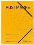 Herlitz Postmappe A4 mit Gummizug, gelb, 1 St&uuml;ck | Karton, 1 Mappe