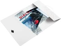 Leitz WOW Eckspannermappe aus Kunststoff, A4, Gummizugverschluss, Perlwei&szlig;, WOW,