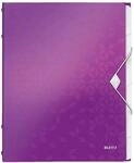 Leitz 46330062 Ordnungsmappe WOW, 6 F&auml;cher, PP, violett