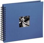 Hama Fotoalbum 28x24 cm (Spiral-Album mit 50 schwarzen Seiten, Fotobuch mit