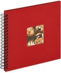 walther design Fotoalbum rot 26 x 25 cm Spiralalbum mit Cover-Ausstanzung, Fun