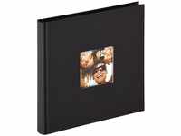walther design Fotoalbum schwarz 18 x 18 cm mit Cover-Ausstanzung, Fun FA-199-B