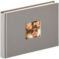 walther design Fotoalbum grau 22 x 16 cm mit Cover-Ausstanzung, Fun FA-207-X