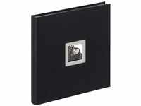walther design Fotoalbum schwarz 30 x 30 cm Leinen mit Cover-Ausstanzung, Black...