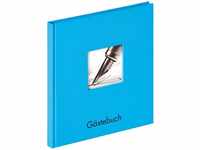 walther design Gästebuch oceanblau 23 x 25 cm mit Cover-Ausstanzung und...