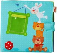HABA Baby-Fotoalbum: Spielgef&auml;hrten &ndash; Weiches Stoffalbum mit 10 Seiten und 8