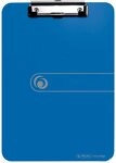 Herlitz 11226396 Klemmbrett, A4, opak mit Klemm-Mechanik, blau