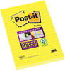 Post-it® 660-S Super Sticky Notes 6 Blöcke à 75 Blatt, narzissengelb, liniert (102