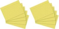 herlitz Karteikarte A5, liniert, gelb, 100 St&uuml;ck (Packung mit 2)