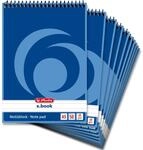 Herlitz Spiral-Notizblock x.book A5, liniert, 80 Blatt, nicht gelocht, 10 St&uuml;ck