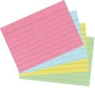 Herlitz Karteikarten DIN A7 liniert bunt sortiert 200 St&uuml;ck (200 Karten,...