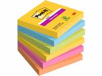 Post-it Super Sticky Notes Carnival Collection, Packung mit 6 Blöcken, 90...