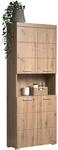 trendteam smart living - Amanda - Hochschrank - Eiche - Badezimmerschrank breit mit 4