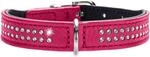 HUNTER DIAMOND PETIT Halsband f&uuml;r kleine Hunde, Leder, mit Strasssteinchen, 42 (S),