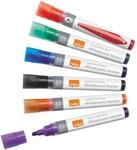 Nobo Liquid Ink Whiteboardmarker-Set, 6 St&uuml;ck, Feine 3 mm Rundspitze,...