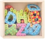 small foot Magnet Holzkiste "Educate" aus Holz, mit 37 Buchstaben das ABC Lernen und