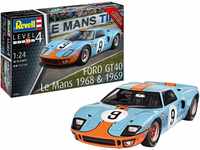 Revell 7696 RV Ford GT 40 Le Mans 1968 1:24 Modellauto Car Modellbau, Unlackiert