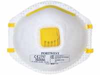 Portwest P101WHR FFP1 Staubschutzmasken mit Ventil, Weiß, 10 Stück