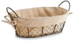 Zeller Brotk&ouml;rbchen Countrystyle, m. Griffen, Draht/Leinen, Braun/Beige, 30 x 21 x