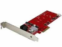 StarTech.com 2x M.2 NGFF SSD RAID Karte plus 2x SATA III Ports - PCIe - 2-fach...