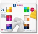 STAEDTLER FIMO soft 8023 Colour Pack &ndash; 24 Halbbl&ouml;cke &agrave; 25 g | Ofenh&auml;rtend,...