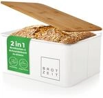 Lumaland Cuisine Brotkasten | Brotdose aus Metall mit Bambus Deckel | Brotbox