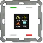 KNX 4-fach Smart 55 Knopf mit Farbdisplay und T/F-Sensor, reinwei&szlig; gl&auml;nzend,