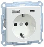 Schneider Electric Merten Schuko-USB-Steckdose, MEG2367-0325 | USB-Typ A+C,...