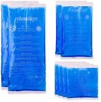 Relaxdays K&uuml;hlpads Gel im 8er Set, Erste Hilfe, wiederverwendbar, 3 Gr&ouml;&szlig;en,