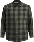 Jack & Jones Herren Shirt Jjegingham Twill Shirt L/S Ps Noos, Dusty Olive, XXL...