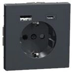 Schneider Electric Merten Schuko-Steckdose mit USB Anschluss Typ A+C, System Design,